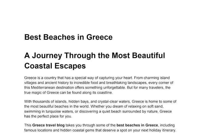 write engaging SEO travel blog posts and articles